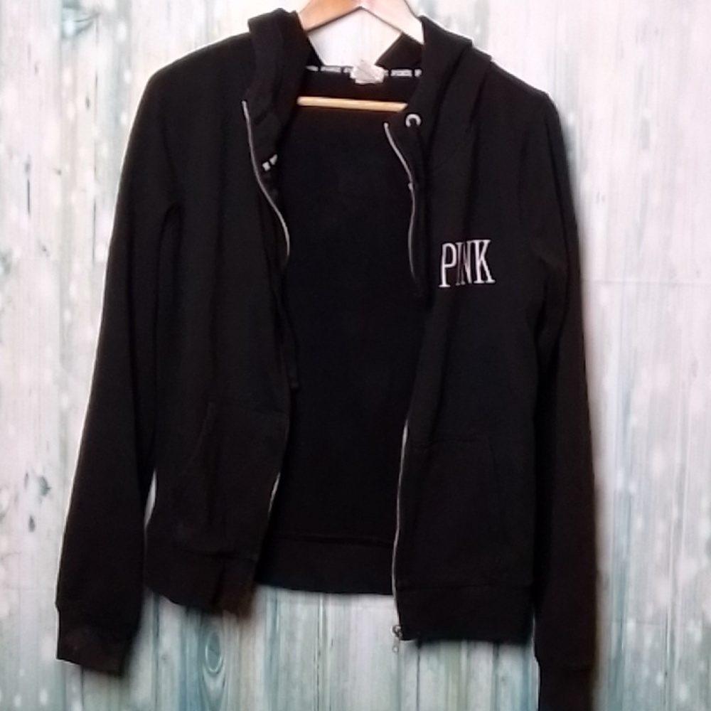 Pink hoodie black full zip small - Picture 7 of 9